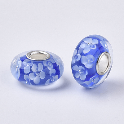 Handmade Lampwork European Beads LAMP-S193-004C-1