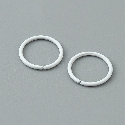 100Pcs Baking Paint Zinc Alloy Open Jump Rings FIND-WH0032-85B-03-1