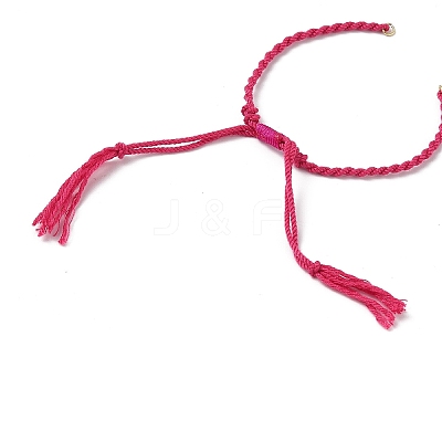 Braided Cotton Cord Bracelet Making MAK-L043-02G-02-1
