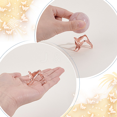 Alloy Crystal Ball Holders ODIS-WH0007-59B-RG-1