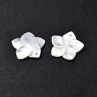 Natural White Shell Mother of Pearl Shell Pendants LS-SSHEL-G014-60-1