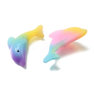Gradient Color Resin Cabochons RESI-H035-04-1