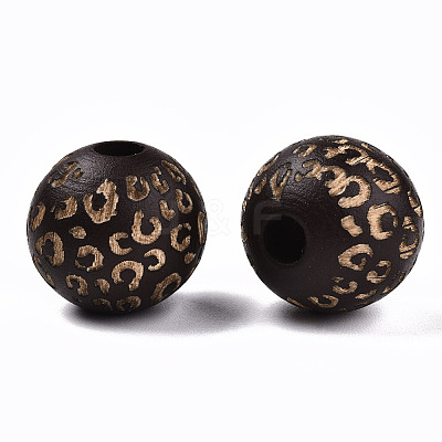 Painted Natural Wood Beads WOOD-T021-53B-02-1