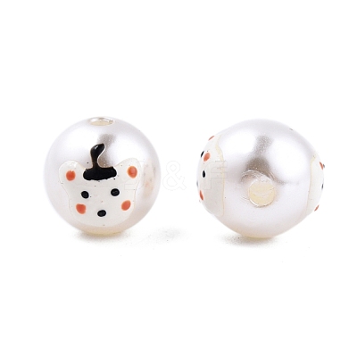 Animal Opaque ABS Plastic Imitation Pearl Enamel Beads KY-G020-03B-1