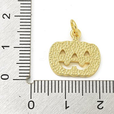 Halloween Theme Rack Plating Brass Pendants KK-Z067-18G-06-1