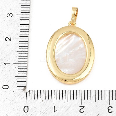 Brass with White Shell Pendants SH-CBA56CE-08G-03-1