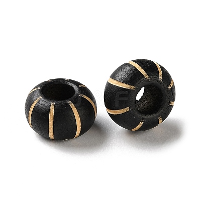 Schima Wood Carved European Beads WD-CBACBB7-02-1