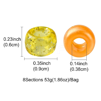 8 Styles Plastic Pearlized Beads KY-FS0001-21B-1