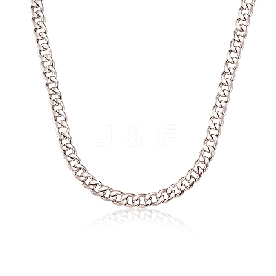 304 Stainless Steel Cuban Link Chains CHS-CJ0001-27A-1