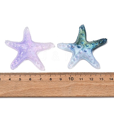 Luminous Ocean Transparent Resin Cabochons CRES-L045-02A-1