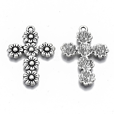 Tibetan Style Alloy Pendants LS-TIBEP-N009-015AS-RS-1
