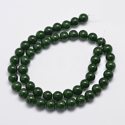 Natural & Dyed Malaysia Jade Bead Strands G-A146-8mm-A28-1