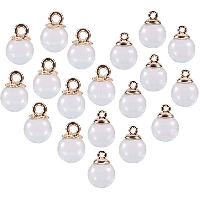 Glass Bottle Pendant Makings Sets DIY-PH0020-47LG-1
