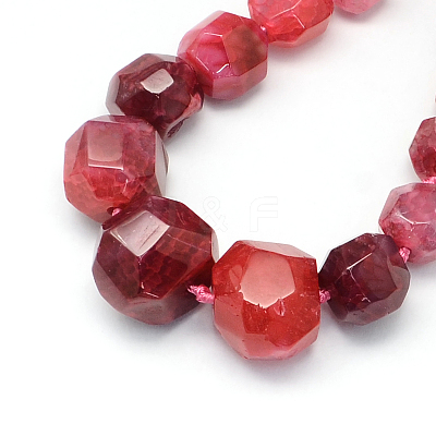 Dyed Natural Agate Bead Strands G-Q940-08C-1