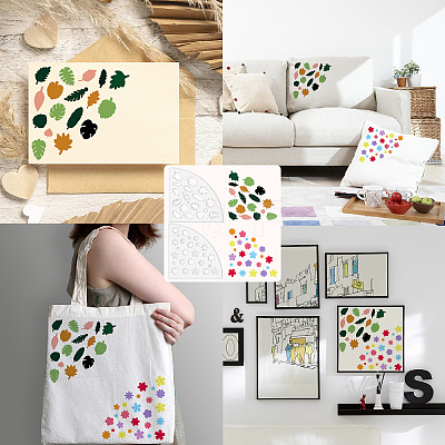 Acrylic Tie Dye Stencils Reusable Art Painting Template DIY-WH0429-004-1