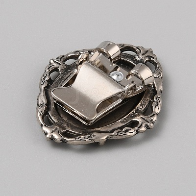 Tibetan Style Zinc Alloy Bolo Tie Slides Clasp Cabochon Settings LS-FIND-WH0260-37I-AS-1