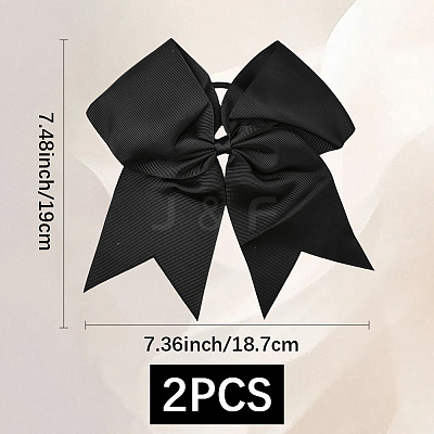 2Pcs Rubber Hair Ties MRMJ-SC0001-49B-1