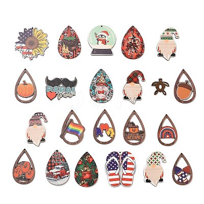 Printed Wood Pendants WOOD-XCP0001-72-1