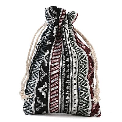 Ethnic Printed Polycotton Drawstring Storage Bags FB-CBA307F-01E-1