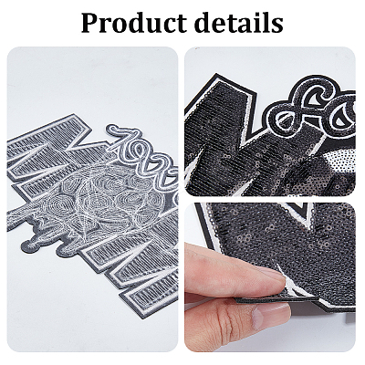 Sports Theme Sequin Embroidery Iron on/Sew on Patches PATC-GF0001-94A-1