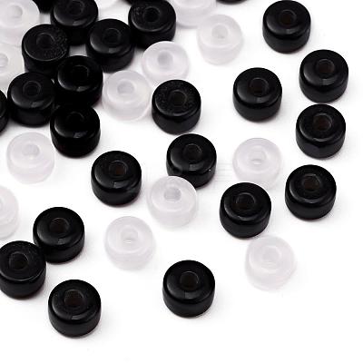 200Pcs 2 Colors Imitation Cat Eye Resin Bead Spacers RESI-YW0001-10-1