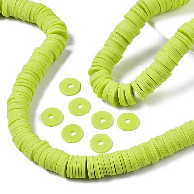 Flat Round Handmade Polymer Clay Beads CLAY-R067-12mm-10-1