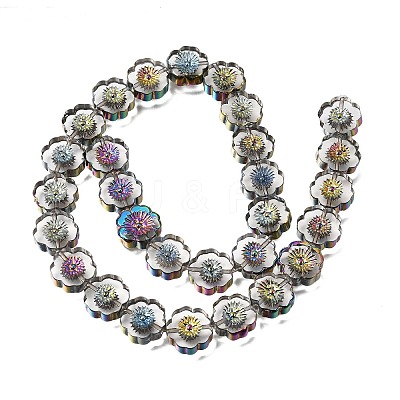 Electroplated Transparent Glass Beads Strands GL-CBA98F0-05A-1