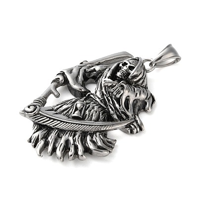 304 Stainless Steel Big Pendants STAS-M113-11AS-01-1