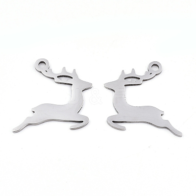 Non-Tarnish Christmas 201 Stainless Steel Pendants X-STAS-S081-065-1