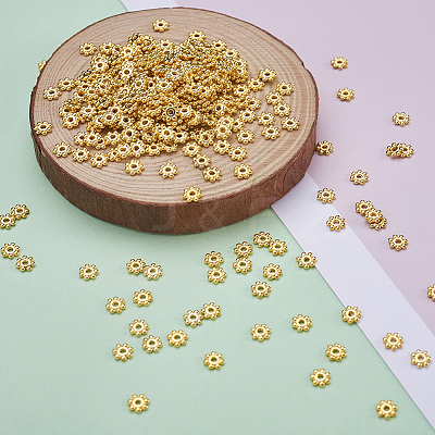 Alloy Daisy Spacer Beads PALLOY-TA0001-07G-1