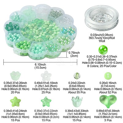 Acrylic Bead Flowers/Stars/Hearts OACR-FS0001-67B-1