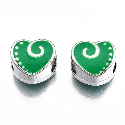 Alloy Enamel European Beads MPDL-T005-002-RS-1