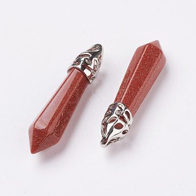 Synthetic Goldstone Pointed Pendants G-P309-09-1