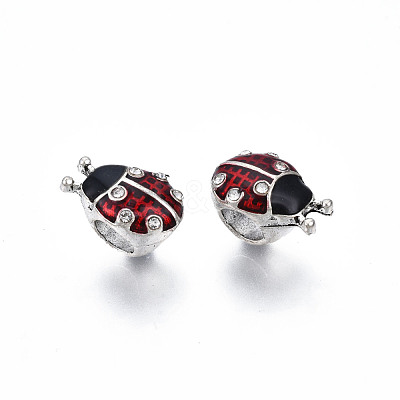 Rack Plating Alloy Enamel European Charms MPDL-N039-223-1
