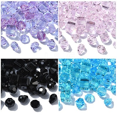 50Pcs 5 Styles Imitation Austrian Crystal Beads FIND-YW0004-71A-1