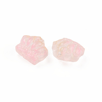 Two Tone Transparent Spray Painted Glass Beads GLAA-Q092-02-C05-1