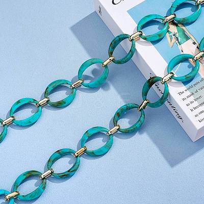Handmade Imitation Gemstone Style Link Chains AJEW-J034-01B-1