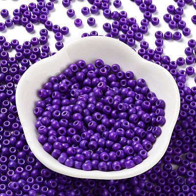 Baking Paint Glass Seed Beads SEED-H002-I-B516-1