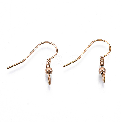 304 Stainless Steel Earring Hooks STAS-S111-003RG-1