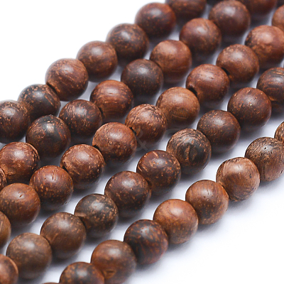 Natural Wood Beads Strands X-WOOD-P011-06-6mm-1
