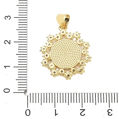 Religion Cross Brass Micro Pave Clear Cubic Zirconia Pendants CU-CBA83A6-03D-G-1