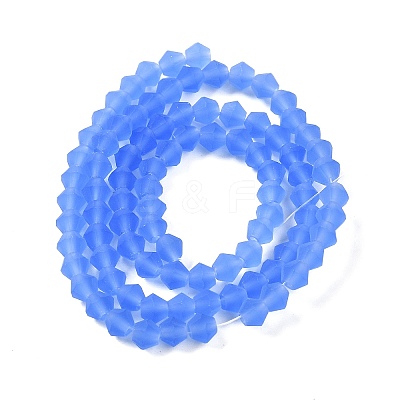 Imitate Austrian Crystal Frosted Glass Beads Strands GLAA-F029-TM2mm-B07-1