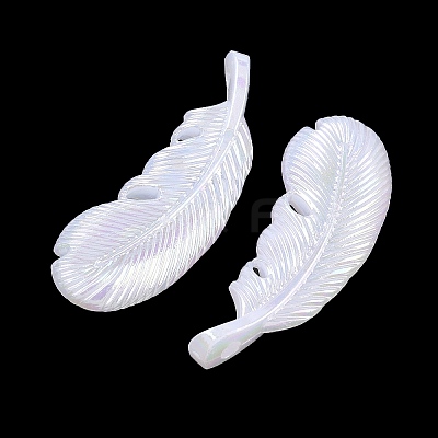 Acrylic Imitation Shell Pendants OACR-P039-06A-1