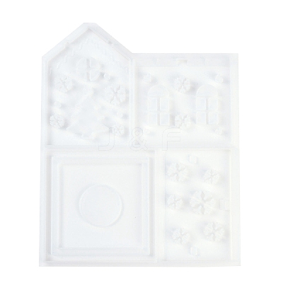 Patchwork House Christmas DIY Pendant Decoration Silicone Molds DIY-M057-01B-1
