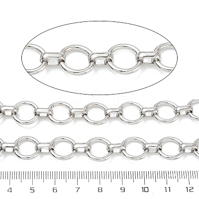 Rack Plating Brass Oval Link Chains CHC-N009-01P-1