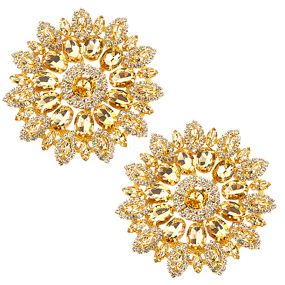 Iron Rhinestone & Glass Cabochons FIND-WH0366-419B-1