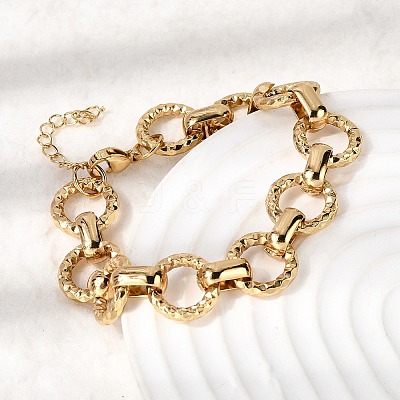 304 Stainless Steel Link Chain Bracelets for Women BJEW-P388-02A-G-1