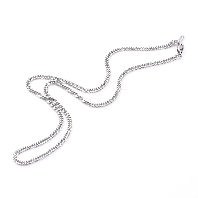 Non-Tarnish 304 Stainless Steel Diamond Cut Cuban Link Chain Necklaces NJEW-JN03368-03-1