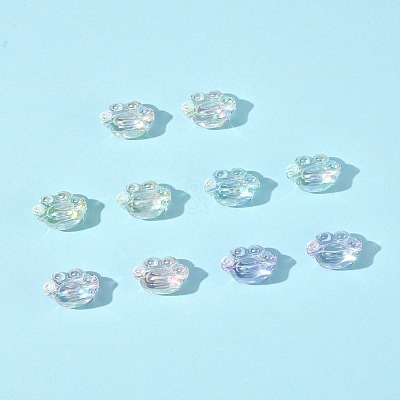 32Pcs UV Plating Rainbow Iridescent Acrylic Beads OACR-FS0002-15-1