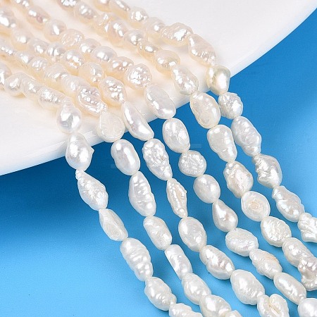 Natural Baroque Keshi Pearl Beads Strands PEAR-N031-01B-1